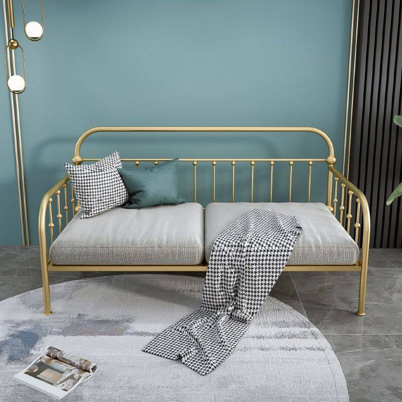 新欧式客厅铁艺沙发牀简约沙发椅卧室儿童拼接牀单人牀