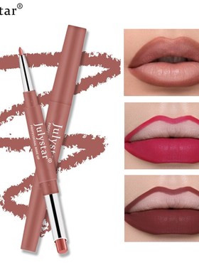 Sale 12 Color Matte Lipstick Lip Liner 2 in 1 Makeup
