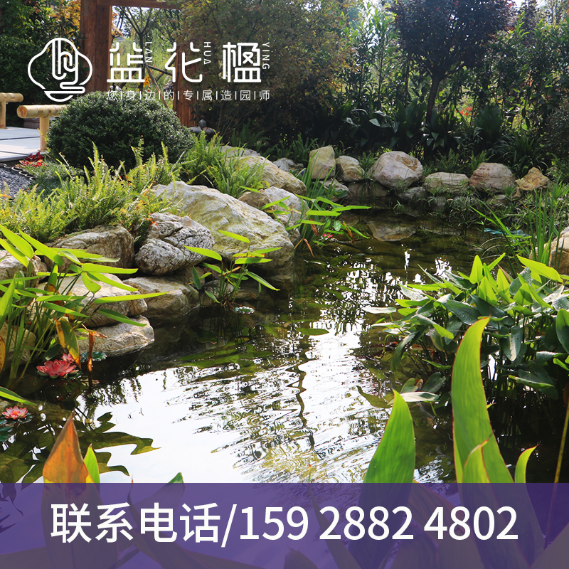 成都私家花园设计别墅装修庭院景观园林设计木阳台露台上门施工