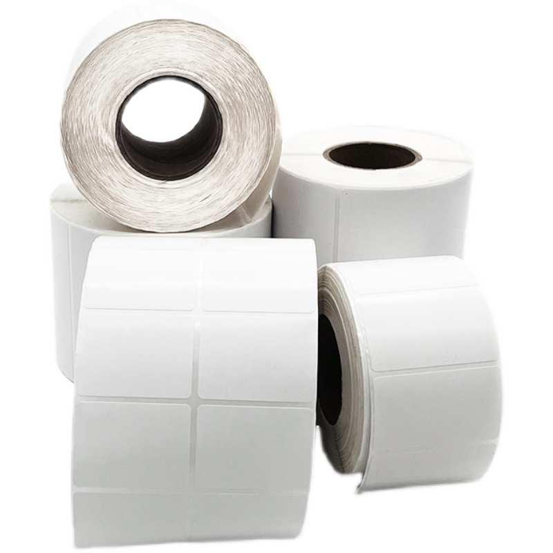 100~102mm铜版纸不干胶标签横版铜板标贴条码打印服装仓库印刷