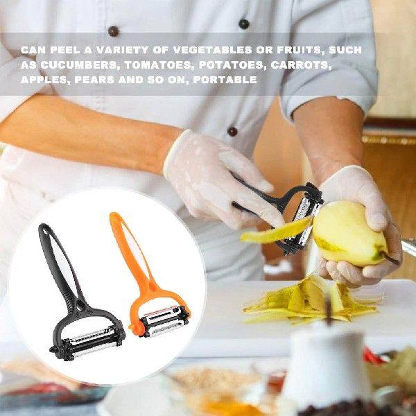 2PCS Multifunctional Vegetable Fruit Peeler Parer Non-Slip