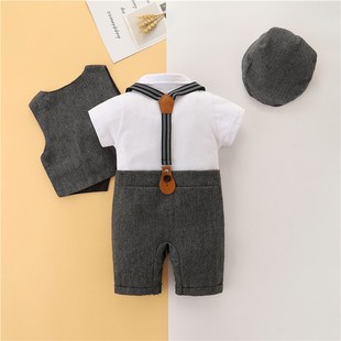 BABY Boys gentleman suit shirt+waistcoat trousers
