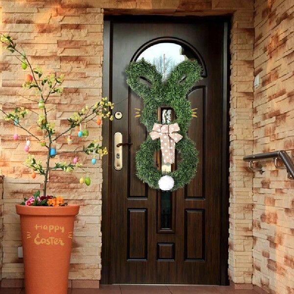 Easter Bunny Wreath Collapsible Spring DIY Rabbit Wreath