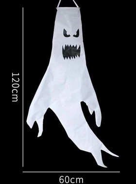 Halloween Ghost Flag Hanging Ornaments Grimace Decoration Cl