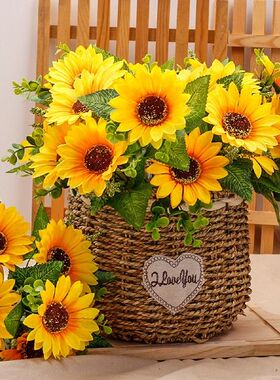 7 Heads Artificial Sunflower Bouquet Silk Sunflower Fake