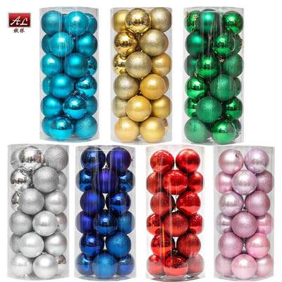 24PCS Christmas ball matte barreled ceiling decoration