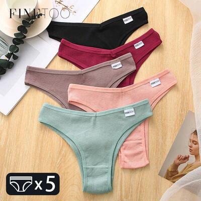 5Pcs/set Women Brazilian PantieBs Cotton Underwear M-XL Comf