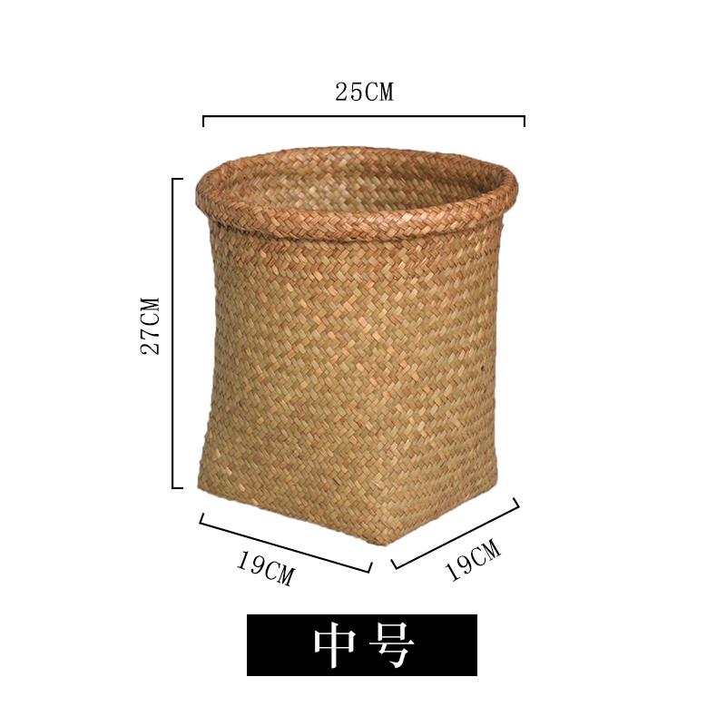 zb6m批发草编篮收纳桶插花收纳篮竹编画轴篮藤编洗衣篮字画书法收