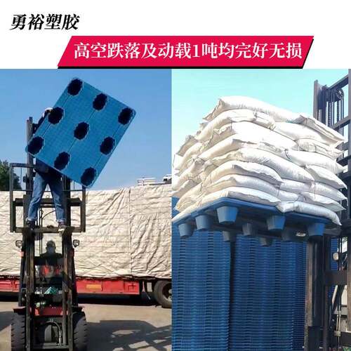吹塑九塑料托盘12DLZ10厚中空吹塑卡物流叉车周转脚塑胶板栈板厂
