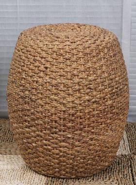 蒲架草编坐草编凳坐鼓简手约结实耐用内64720部骨支撑坐墩凳子定