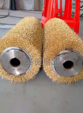 直供工钢属板酸业洗抛sd266光钢丝辊研磨除锈滚钢丝毛刷筒金拉丝