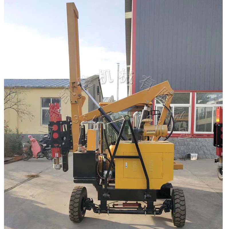 公路护栏打桩机 马路护栏打桩机 高速路打桩机 打桩下管设备