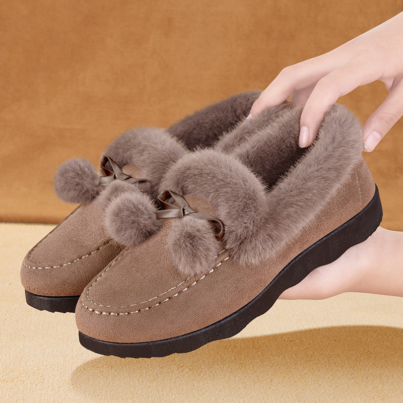 老北京布鞋女冬季加绒加厚保暖中老年豆豆棉鞋新款平底休闲妈妈鞋,女鞋,棉鞋,淘宝优惠券,粉丝福利购,淘宝优惠卷