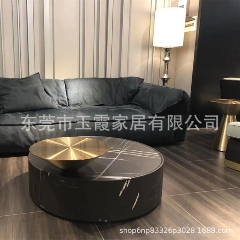 北欧轻奢风设计师客茶小几大组合套装现沙代极简家DDG用厅发圆形