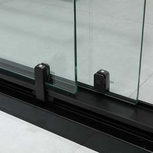 朗司极简窄边一字型形淋浴房卫生间浴室干湿分离玻璃推拉移门隔断