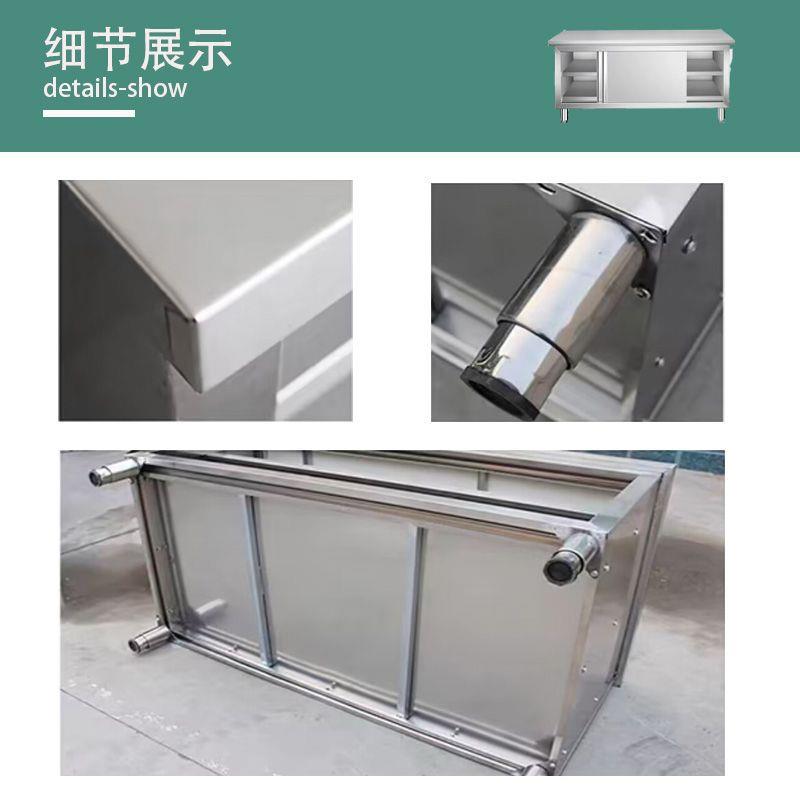 304加厚不锈钢家用拉门工作台厨房桌子打荷操作台切菜商用台
