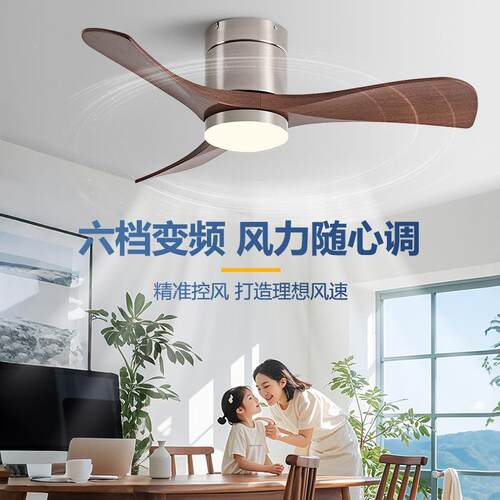 新家吸用风扇灯餐款低楼厅层顶灯吊扇灯现代简约卧21室风扇吊灯