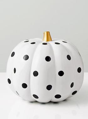创意波点南瓜摆件现代简约北欧样板间客厅玄关餐桌厨房家居装饰品