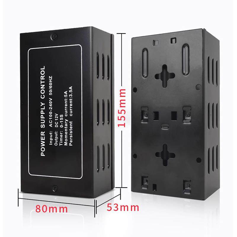厂家直供P2-12V5A门禁电源铁盒电源磁力锁电插锁门禁机电源专用