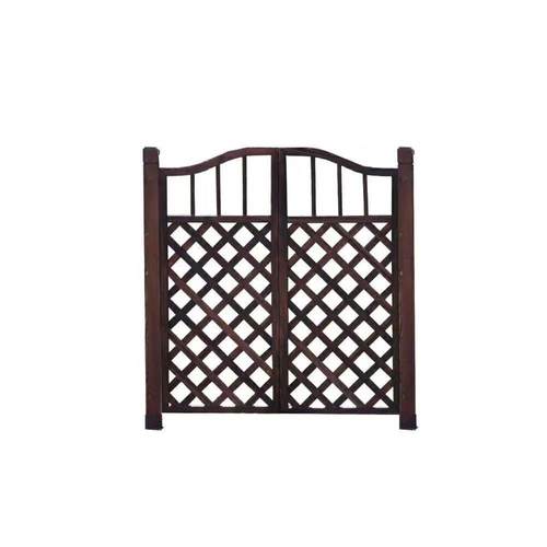 户外碳化复古防腐木门木栅栏门园艺栅栏门篱笆花园木门护栏双开门