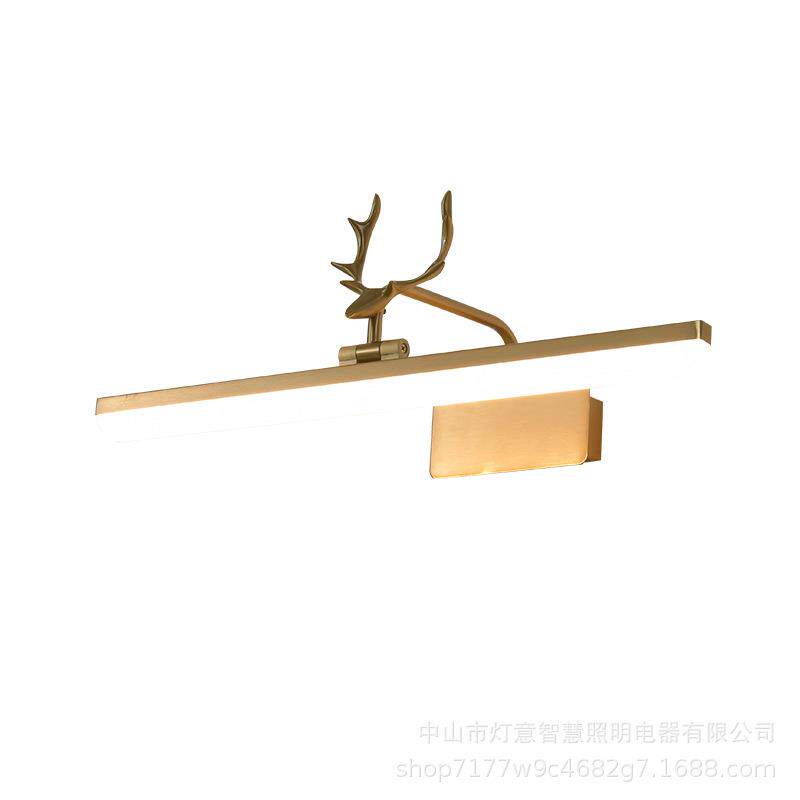 北欧鹿角镜前灯卫生间镜柜专用免打孔安装洗手间LED化妆补光壁灯