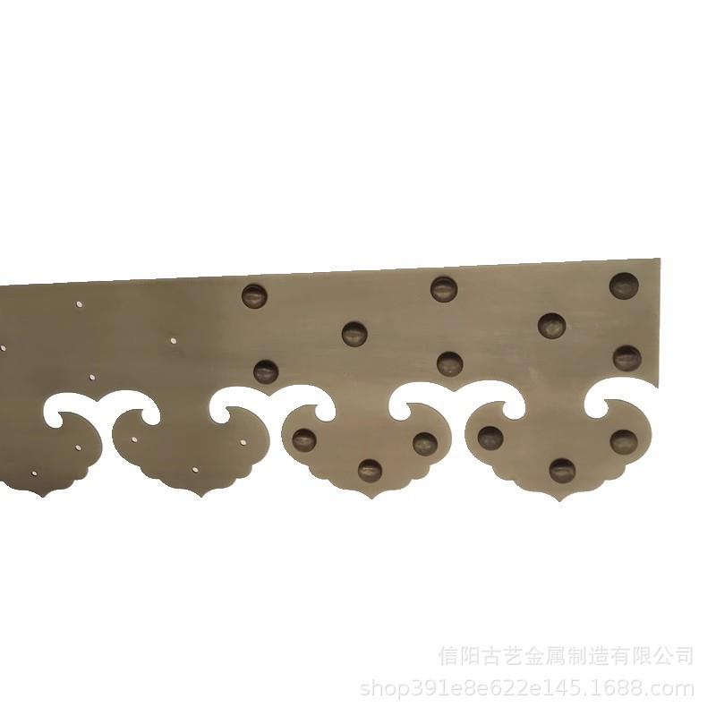 大门条黄铜包角包边老式如意花边装饰铜条铜片木门铜压条直角防撞