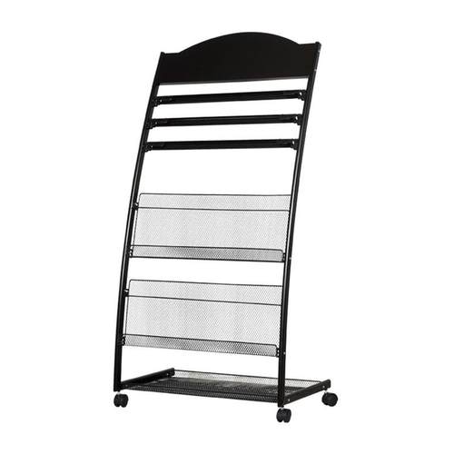 杂志架报刊资料架宣传页展示架书报置物架办公室落地式金属报架