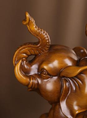 大象摆件树脂工艺品办公室招财摆设店铺开业酒柜电视柜装饰品礼品