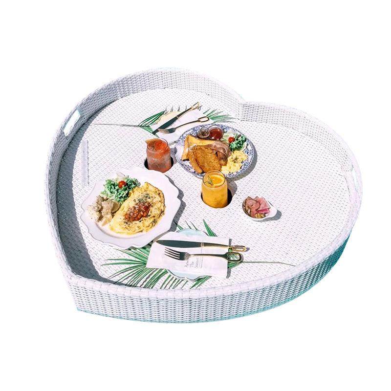 巴厘岛游泳池漂浮托盘温泉酒店圆形藤编篮子别墅心形网红水上餐盘,商业/办公家具,商用藤编家具,淘宝优惠券,粉丝福利购,淘宝优惠卷