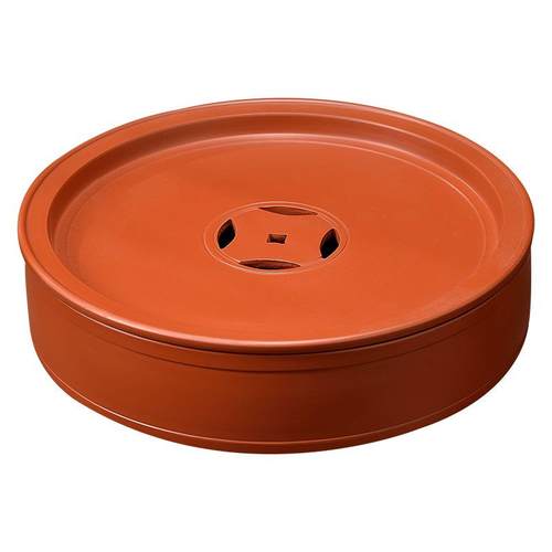 潮州直身手工手拉茶盘家用手工圆形红泥家用茶台蓄水茶海功夫茶池