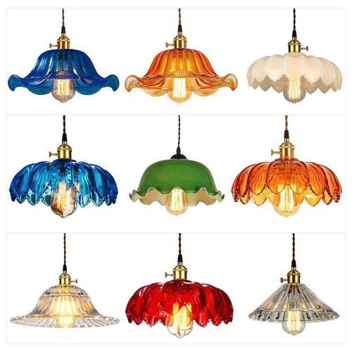 复古怀旧老上海民国风餐厅吧台咖啡厅绿色玻璃灯罩艺术漫咖啡吊灯