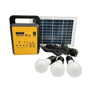 Solarlight10w便携式充电家用小型太阳能照明发电储能系统锂电