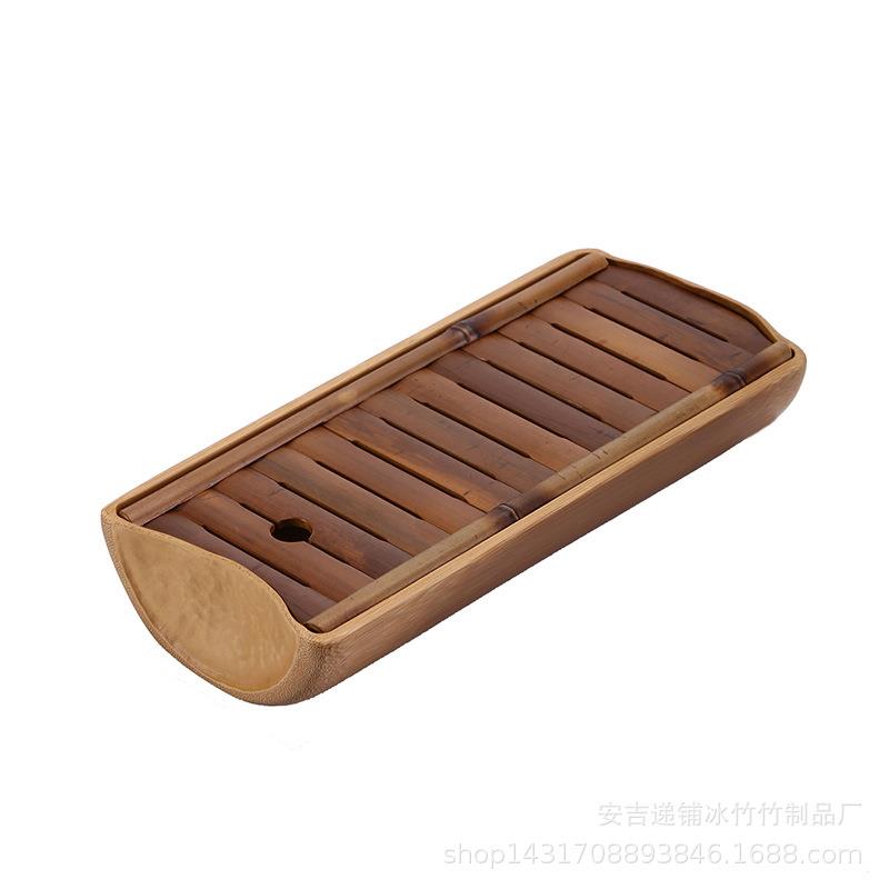 原竹节茶盘台湾孟棕竹储水式茶海功夫茶具竹茶盘茶席茶台干泡台