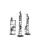 简约现代金属黑色攀登人物摆件样板房售楼部家居客厅创意软装 饰品