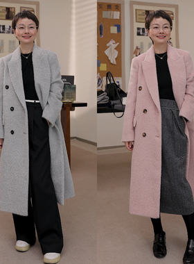 一支探戈丨小个子极简 1oo%苏立羊驼毛正肩衣外套B版本 2541111