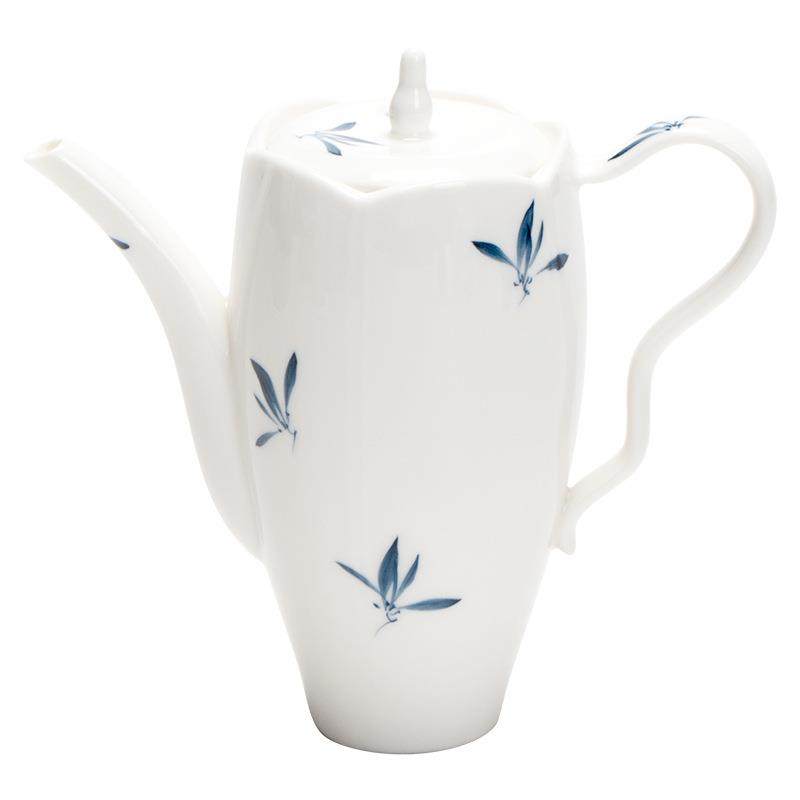 纯手绘蝴蝶兰花花口水滴壶套装家用茶壶冲茶器带过滤茶壶,餐饮具,茶壶,淘宝优惠券,粉丝福利购,淘宝优惠卷