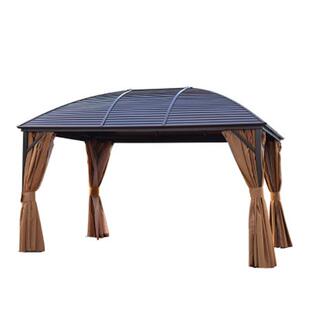 户外遮阳遮雨棚雨篷铝合金欧式凉亭别墅庭院露台阳光房棚子罗马篷