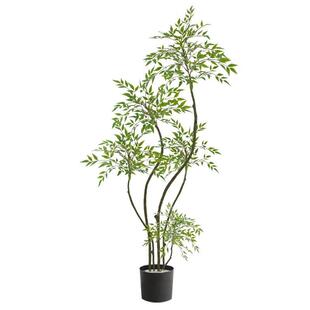 多杆小叶南天竹仿真绿植落地盆栽高端轻奢办公室室内装饰客厅玄关