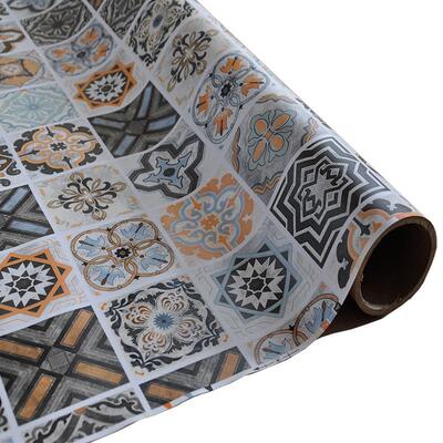 立体欧式复古pvc墙纸自粘wallpaper地板贴方格图案防火壁纸简约