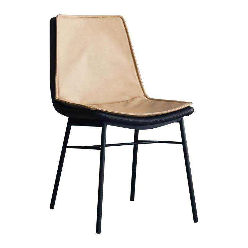 意式轻奢设计师款餐椅简约现代2025家用高级感小户型美甲餐桌椅子