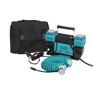 车载充气泵双缸220W打气泵双缸汽车小轿车多功能自动充停高压轮