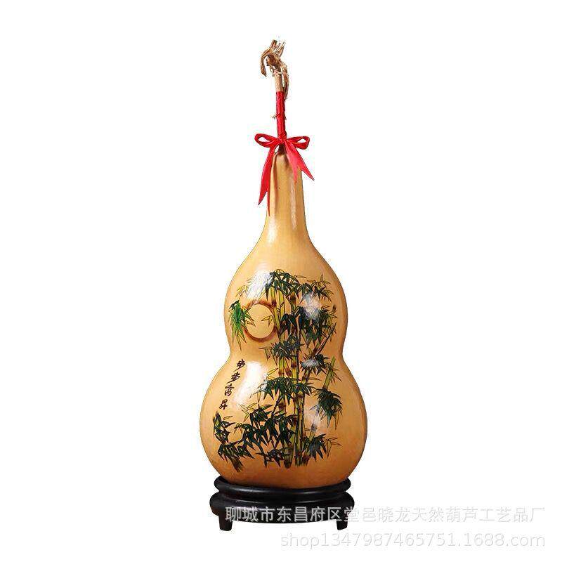 厂家天然大葫芦雕刻手工烙画葫芦摆件精品客厅工艺品摆件