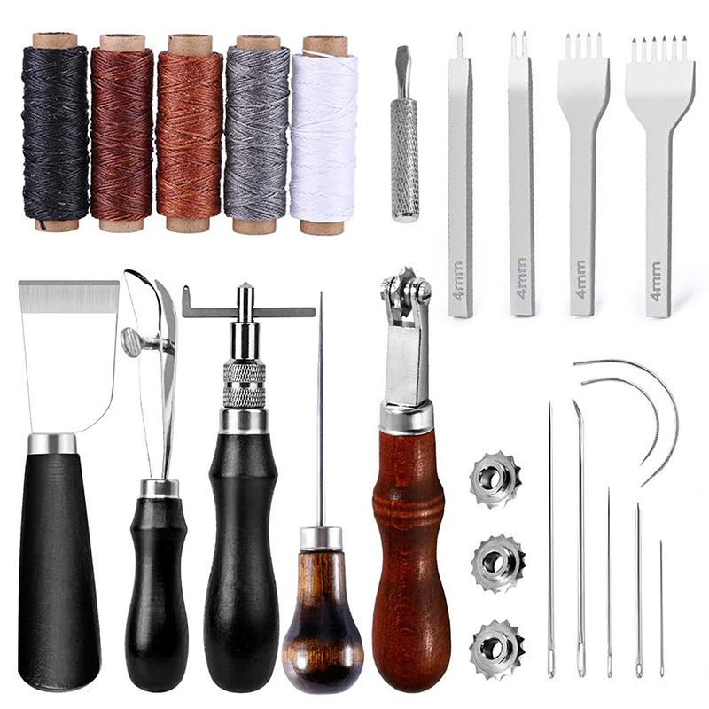 热卖裁皮刀挖槽器皮艺工具组合手工皮革diy套装支持组装搭配