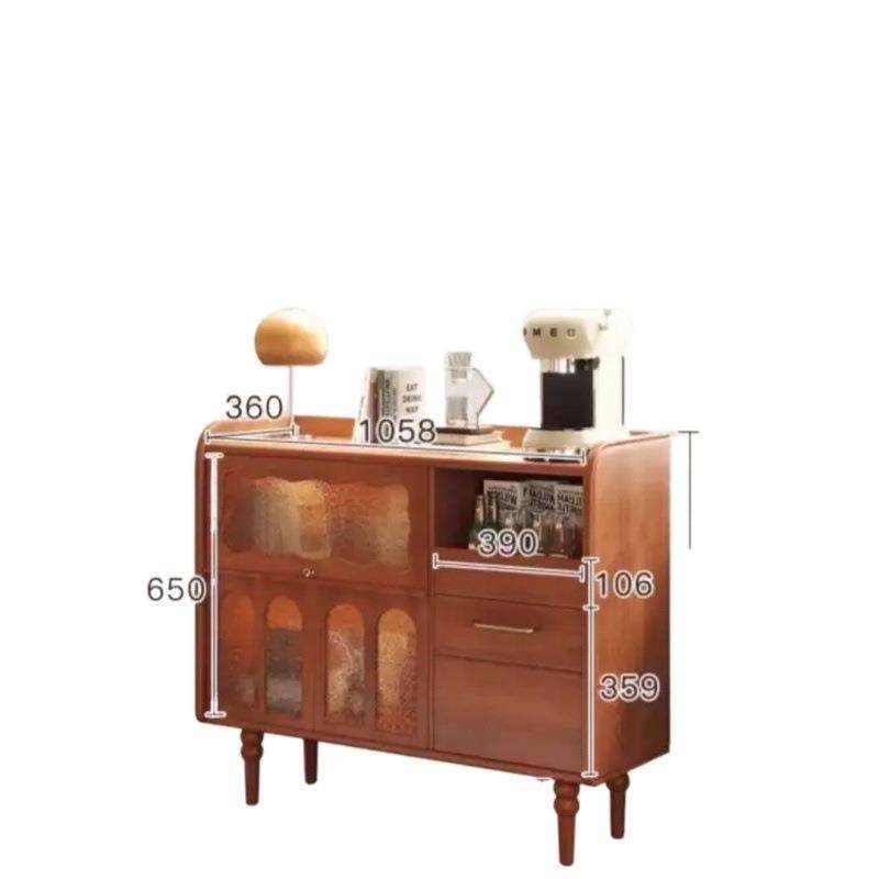 美式实木餐边靠墙一体复古茶水储物厨房客厅家用储物柜酒柜收纳,住宅家具,餐边柜,淘宝优惠券,粉丝福利购,淘宝优惠卷
