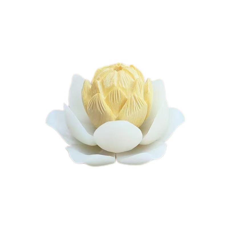 莲花黄杨木拼接菩提根大莲花组合花车挂摆件饰品吊坠配件