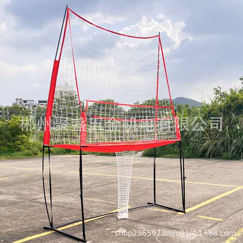 便携式排球练习网11*8尺单人训练网可调节高度多功能排球练习网