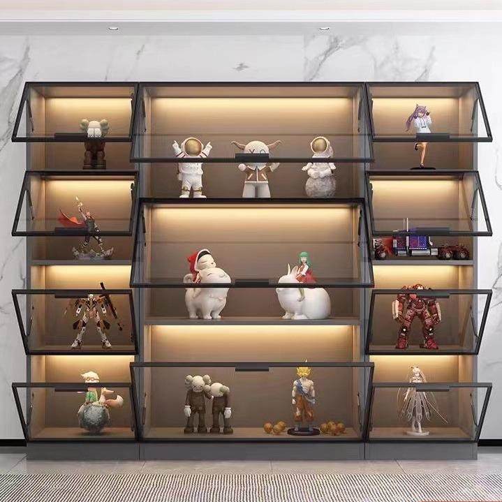 极简铝框针式玻璃门270度开启酒柜衣柜书柜黑茶玻璃门,全屋定制,阳台门,淘宝优惠券,粉丝福利购,淘宝优惠卷