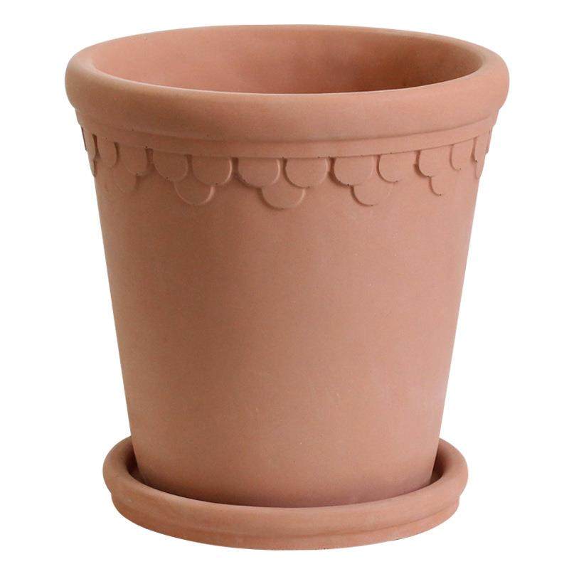 欧式复古帝罗马水泥花盆大号红陶透气室内落地盆栽创意陶盆带托盘,家居饰品,花盆,淘宝优惠券,粉丝福利购,淘宝优惠卷