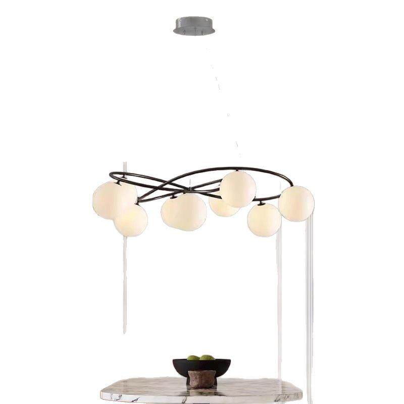 时尚简约创意北欧圆环形卧室灯新中式酒店展厅样板间家居客厅吊灯,家装灯饰光源,智能吊灯,淘宝优惠券,粉丝福利购,淘宝优惠卷