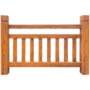 水泥仿木护栏景区仿木纹混凝土围栏甘肃厂家新农村河道仿木栏杆